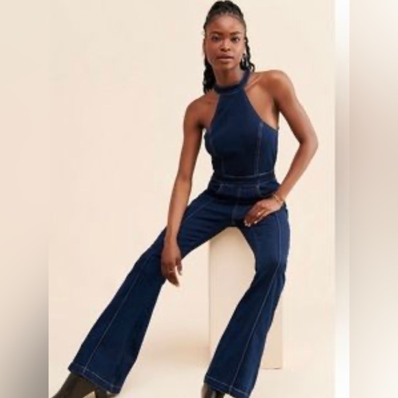 Brand New, Never Worn! Free People Sydney Curvy Jumpsuit - Picture 2 of 4